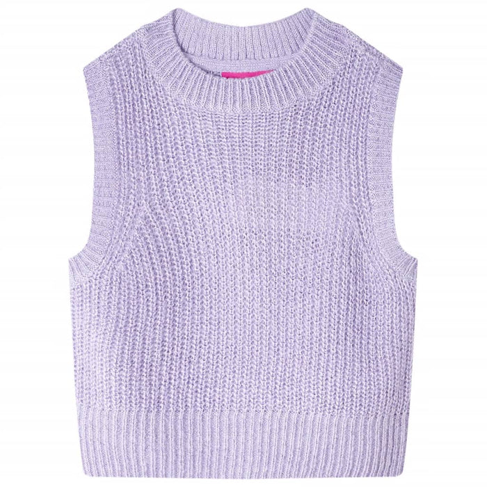Vestă pulover pentru copii tricotată, liliac deschis, 92 WALTI