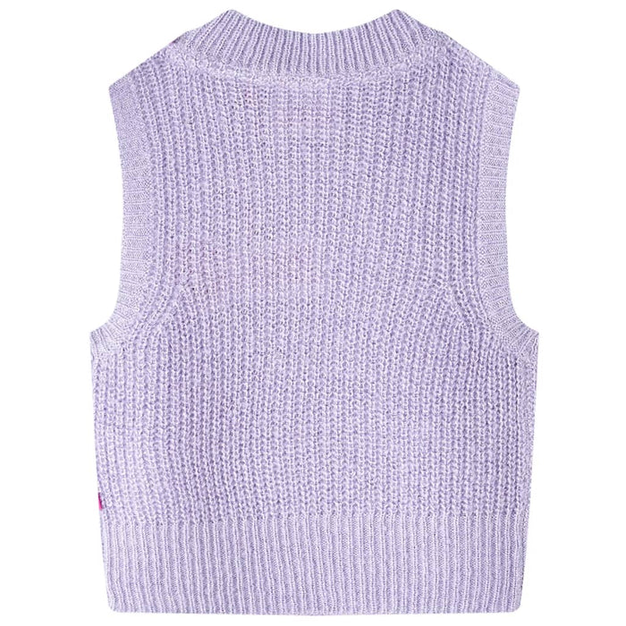 Vestă pulover pentru copii tricotată, liliac deschis, 92 WALTI