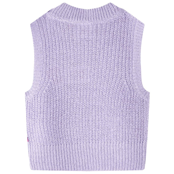Vestă pulover pentru copii tricotată, liliac deschis, 116 WALTI