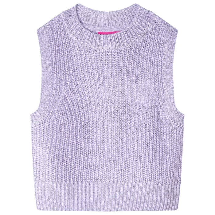 Vestă pulover pentru copii tricotată, liliac deschis, 128 WALTI