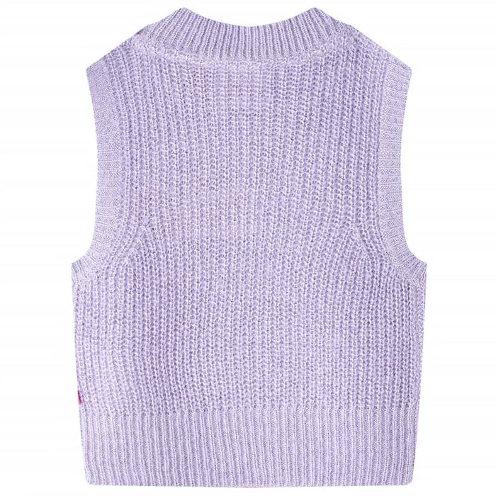 Vestă pulover pentru copii tricotată, liliac deschis, 128 WALTI
