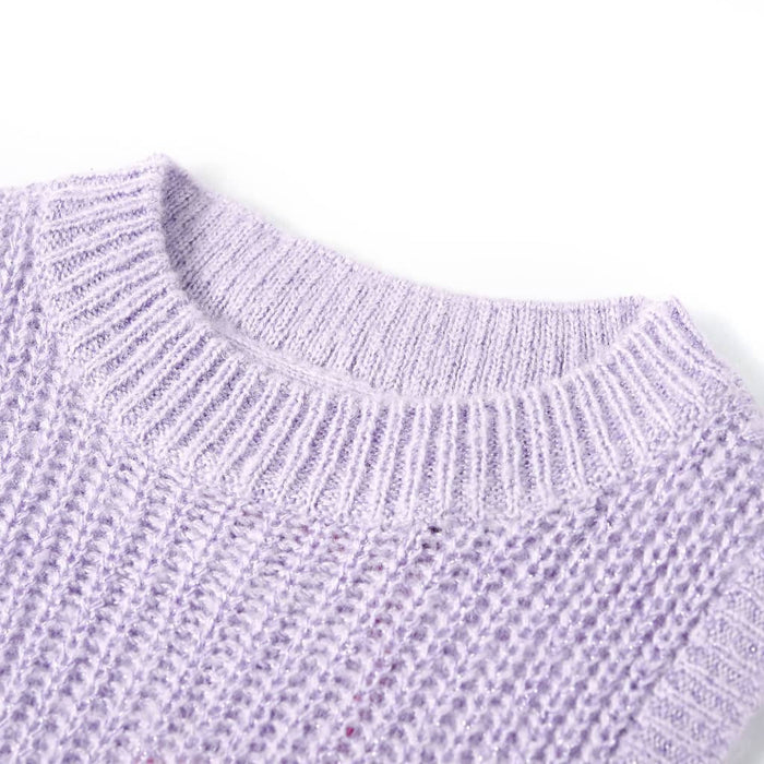 Vestă pulover pentru copii tricotată, liliac deschis, 128 WALTI