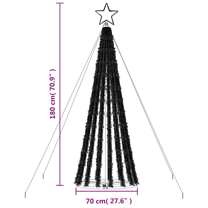 Pom de Crăciun LED 275 LED-uri Alb Cald 180 cm WALTI