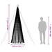 Pom de Crăciun LED 688 LED-uri Albastru 300 cm - WALTI WALTI