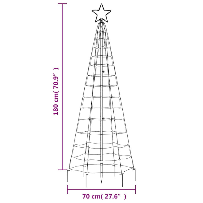 Pom de Crăciun LED cu vârfuri 220 LED-uri Alb Rece 180 cm WALTI