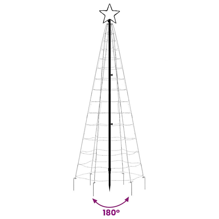Pom de Crăciun LED cu țepi 220 LED-uri Albastru 180 cm WALTI