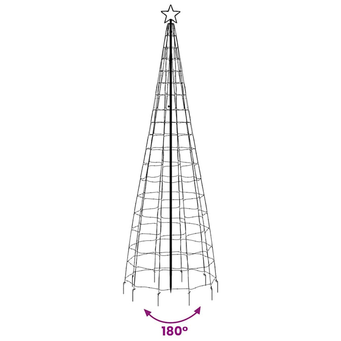 Pom de Crăciun LED cu țepi 570 LED-uri Albastru 300 cm WALTI