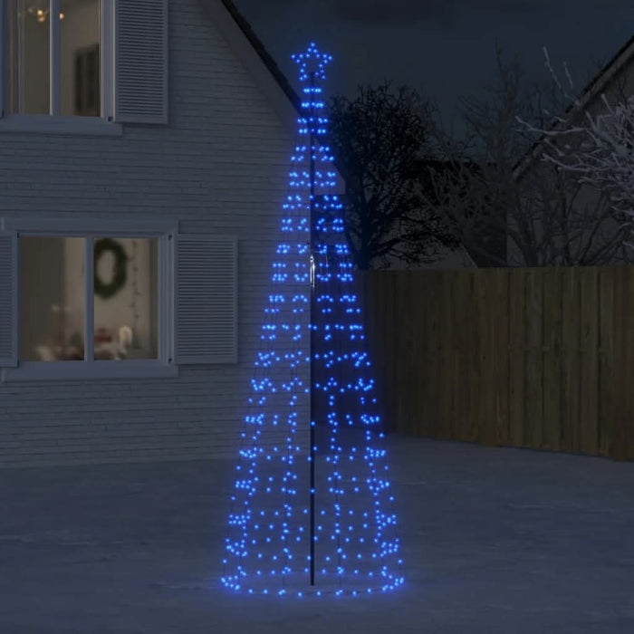 Pom de Crăciun LED cu țepi 570 LED-uri Albastru 300 cm WALTI