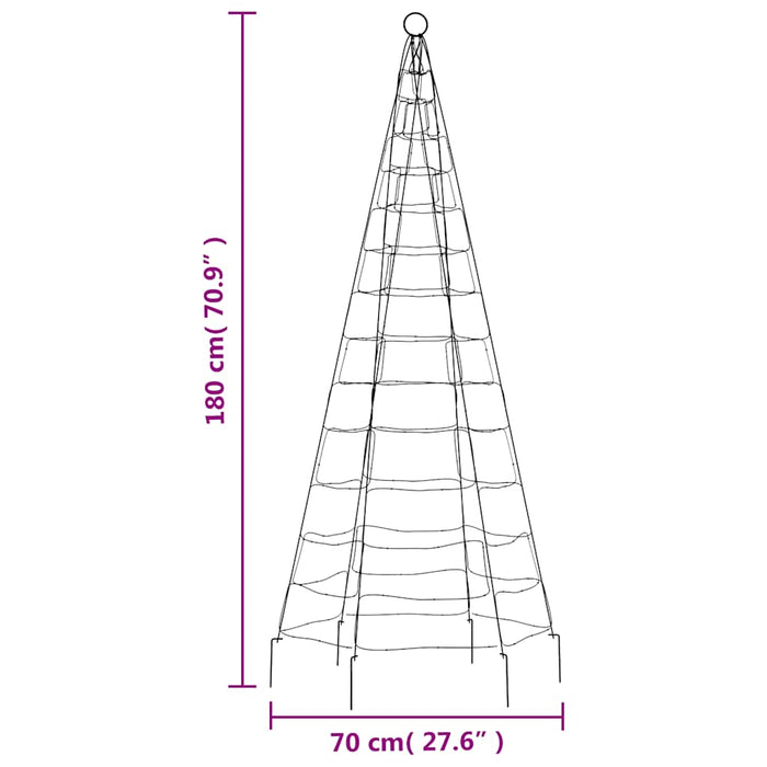 Pom de Crăciun LED 200 LED-uri Albastru 180 cm WALTI