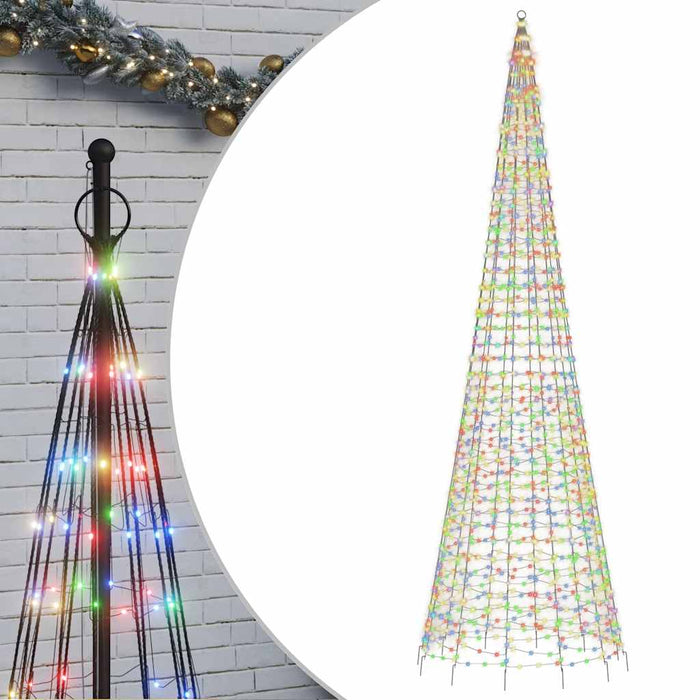 Pom de Crăciun LED 1534 LED-uri colorate 500 cm WALTI
