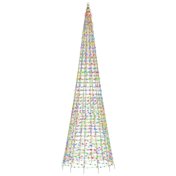 Pom de Crăciun LED 1534 LED-uri colorate 500 cm WALTI