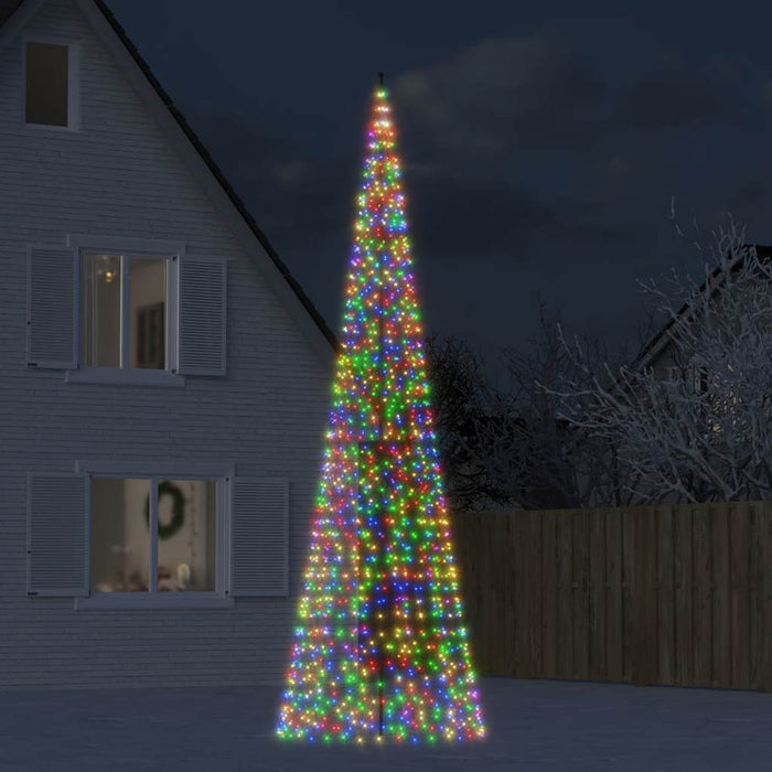 Pom de Crăciun LED 1534 LED-uri colorate 500 cm WALTI
