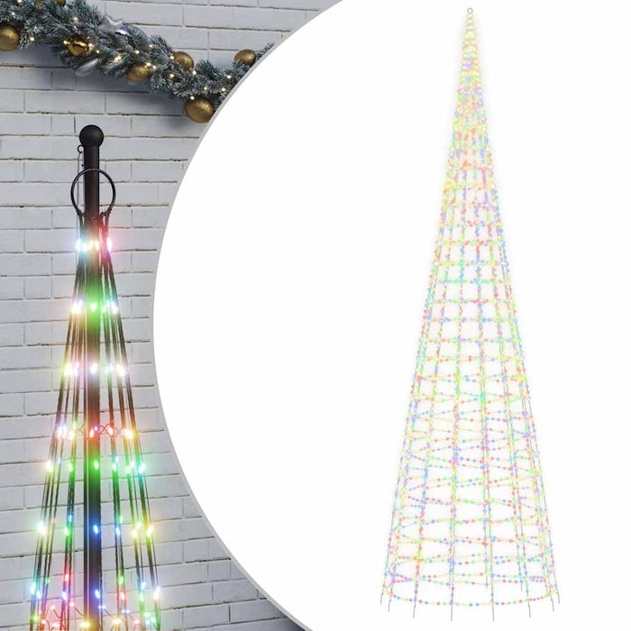 Pom de Crăciun LED 3000 LED-uri colorate 800 cm WALTI