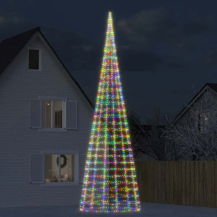 Pom de Crăciun LED 3000 LED-uri colorate 800 cm WALTI