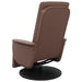 Fotoliu rabatabil cu suport de picioare, maro, piele ecologică - WALTI WALTI