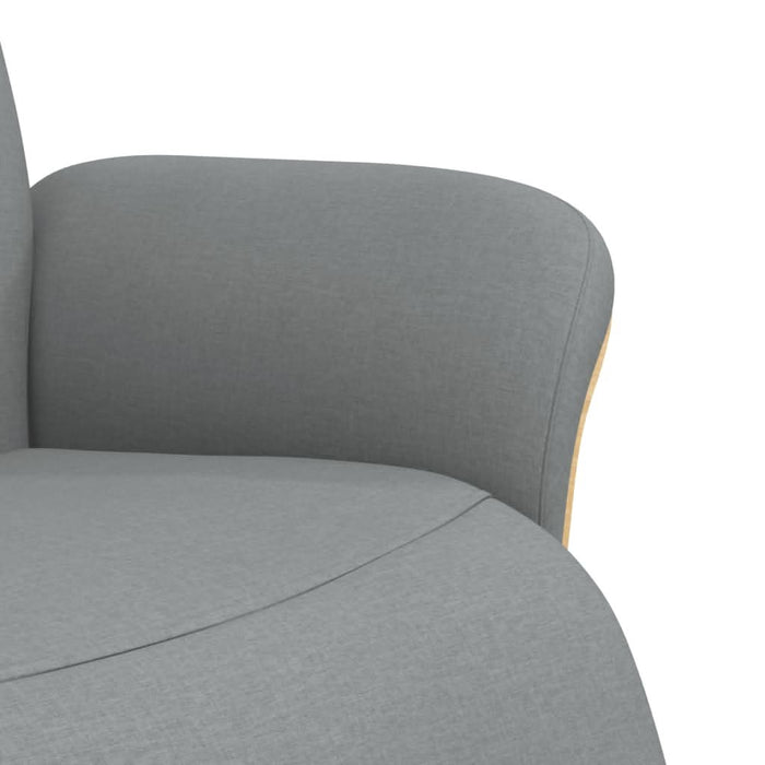 Fotoliu rabatabil cu suport de picioare, gri deschis, textil - WALTI WALTI