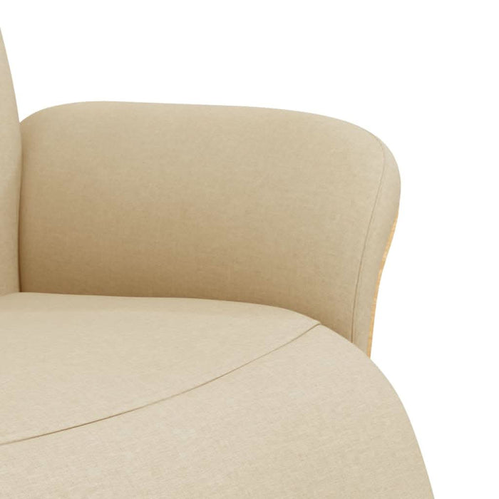 Scaun rabatabil cu suport pentru picioare crem material textil - WALTI WALTI