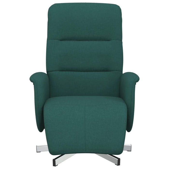 Fotoliu rabatabil cu suport de picioare, verde închis, textil - WALTI WALTI