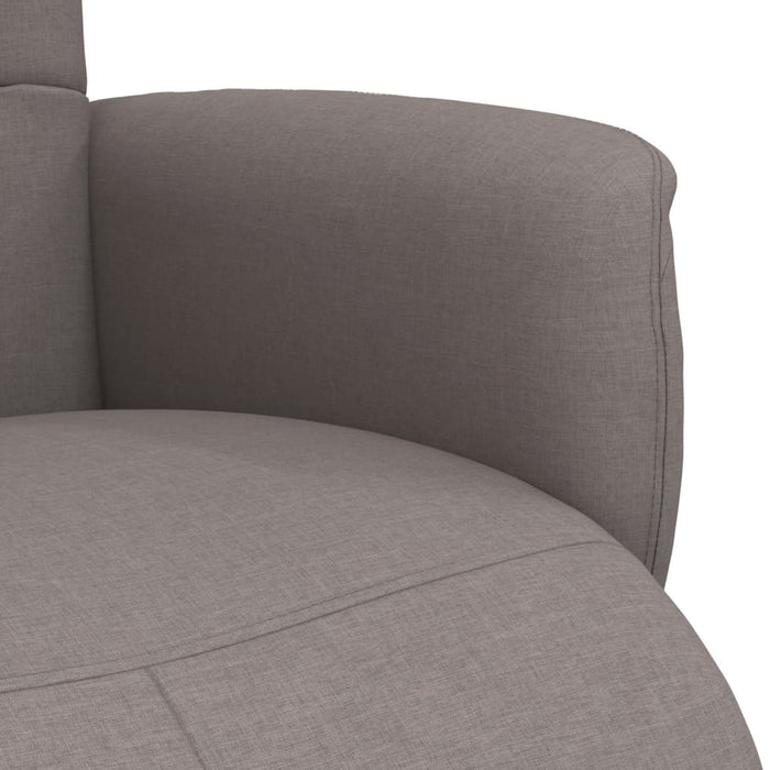 Fotoliu rabatabil cu suport de picioare, gri taupe, textil - WALTI WALTI