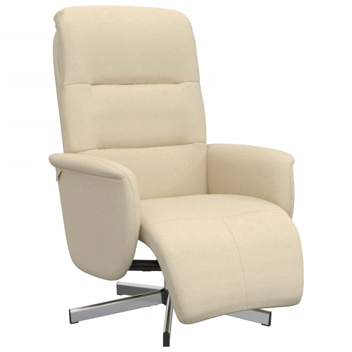 Scaun rabatabil cu suport pentru picioare crem material textil - WALTI WALTI