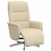 Scaun rabatabil cu suport pentru picioare crem material textil - WALTI WALTI