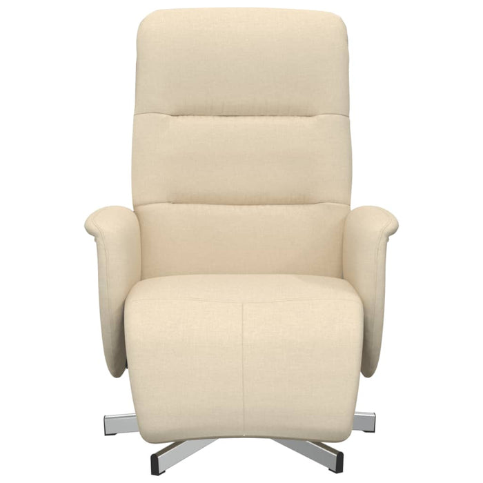 Scaun rabatabil cu suport pentru picioare crem material textil - WALTI WALTI