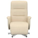 Scaun rabatabil cu suport pentru picioare crem material textil - WALTI WALTI