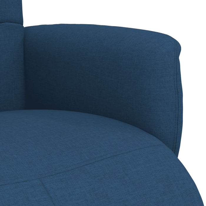 Fotoliu rabatabil cu suport de picioare, albastru, textil - WALTI WALTI