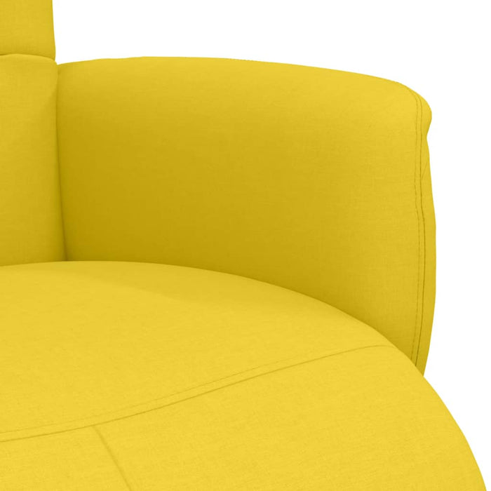 Fotoliu rabatabil cu suport de picioare, galben deschis, textil WALTI