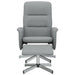 Scaun de relaxare cu taburet, gri deschis, textil - WALTI WALTI