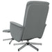 Scaun de relaxare cu taburet, gri deschis, textil - WALTI WALTI