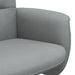 Scaun de relaxare cu taburet, gri deschis, textil - WALTI WALTI