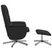 Scaun rabatabil cu taburet, negru, material textil - WALTI WALTI
