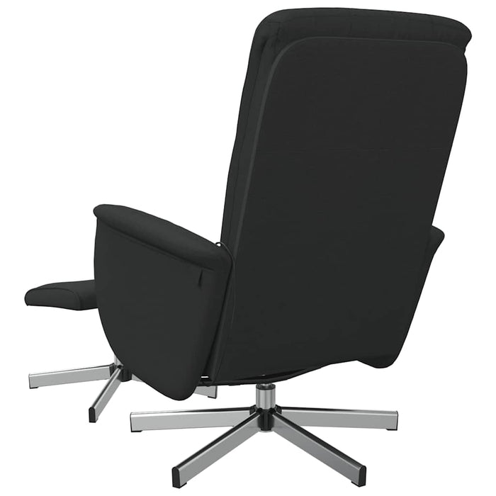 Scaun rabatabil cu taburet, negru, material textil - WALTI WALTI