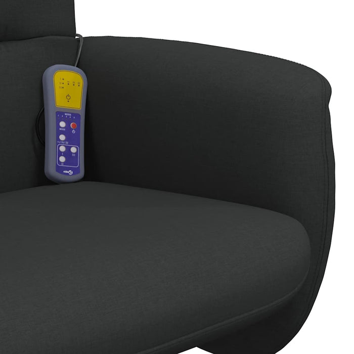 Scaun rabatabil cu taburet, negru, material textil - WALTI WALTI