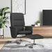 Scaun rabatabil cu taburet, negru, material textil - WALTI WALTI