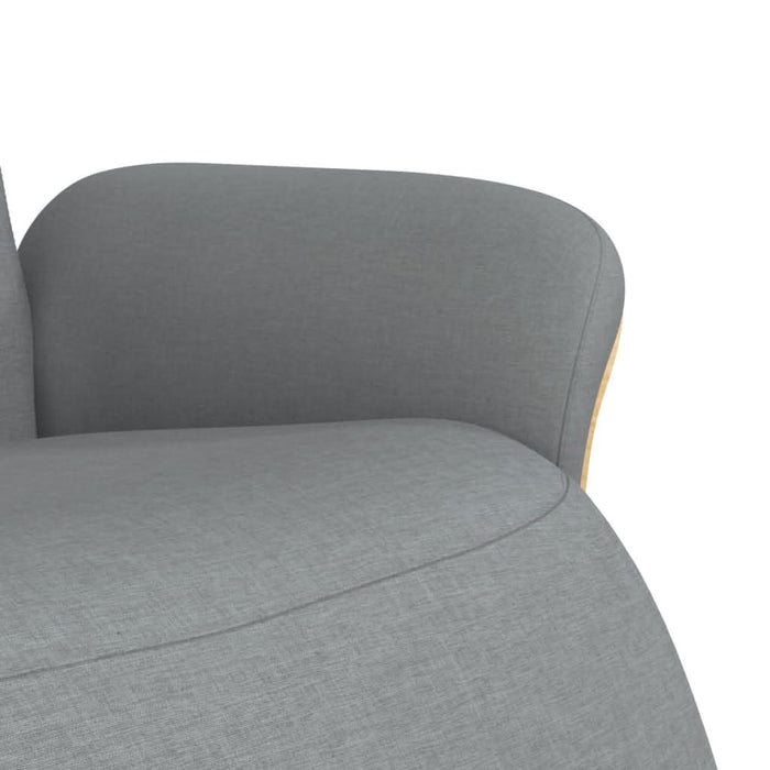 Fotoliu rabatabil cu suport de picioare, gri deschis, textil - WALTI WALTI