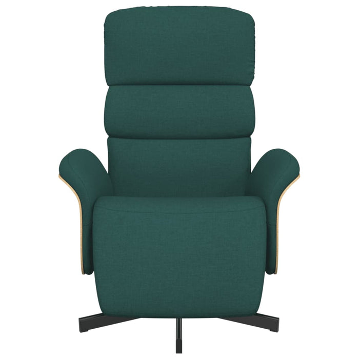 Fotoliu rabatabil cu suport de picioare, verde închis, textil - WALTI WALTI
