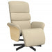 Scaun rabatabil cu suport pentru picioare crem material textil - WALTI WALTI