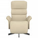Scaun rabatabil cu suport pentru picioare crem material textil - WALTI WALTI