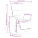 Scaun rabatabil cu suport pentru picioare crem material textil - WALTI WALTI