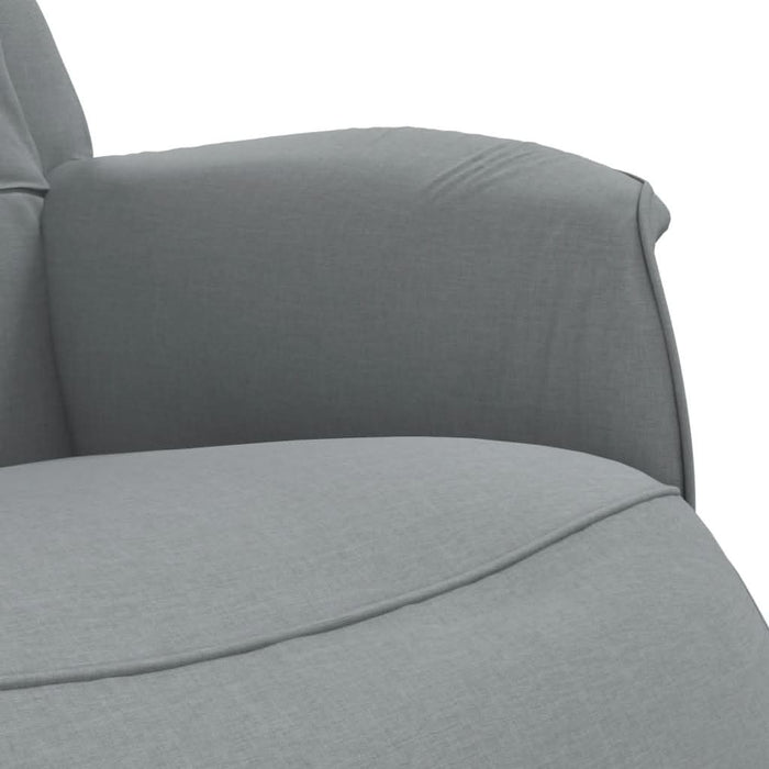 Fotoliu rabatabil cu suport de picioare, gri deschis, textil - WALTI WALTI