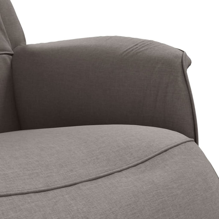 Fotoliu rabatabil cu suport de picioare, gri taupe, textil - WALTI WALTI