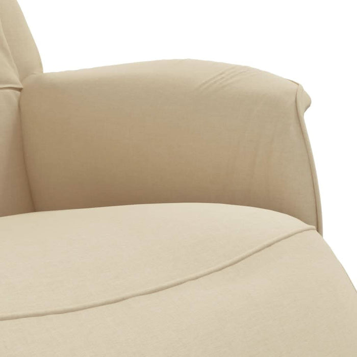 Scaun rabatabil cu suport pentru picioare crem material textil - WALTI WALTI