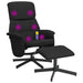 Scaun rabatabil cu taburet, negru, material textil - WALTI WALTI