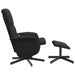 Scaun rabatabil cu taburet, negru, material textil - WALTI WALTI