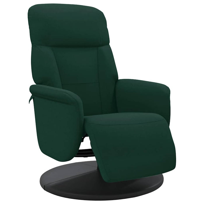 Scaun de relaxare cu taburet, verde închis, catifea - WALTI WALTI