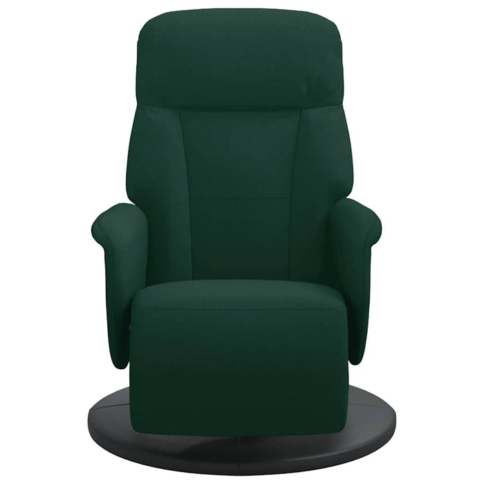 Scaun de relaxare cu taburet, verde închis, catifea - WALTI WALTI