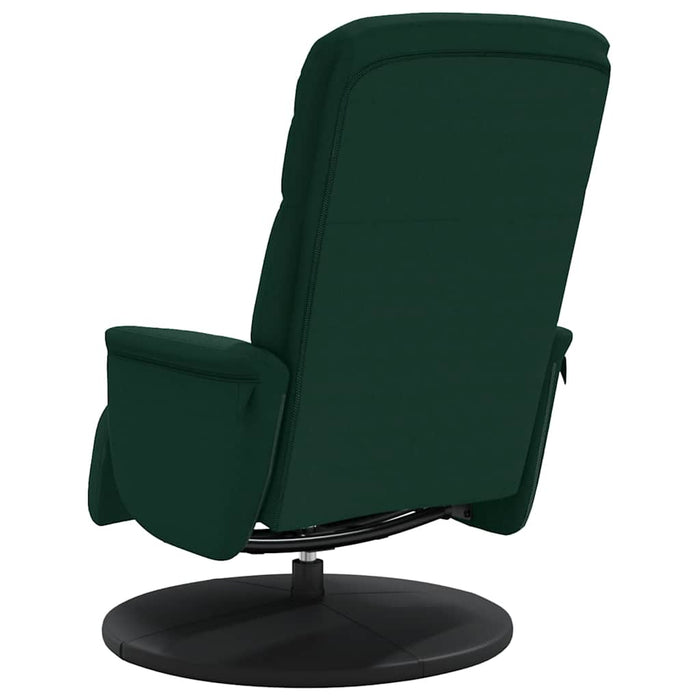Scaun de relaxare cu taburet, verde închis, catifea - WALTI WALTI