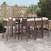 Set mobilier bar de grădină, cu perne, 9 piese, maro, poliratan - WALTI WALTI